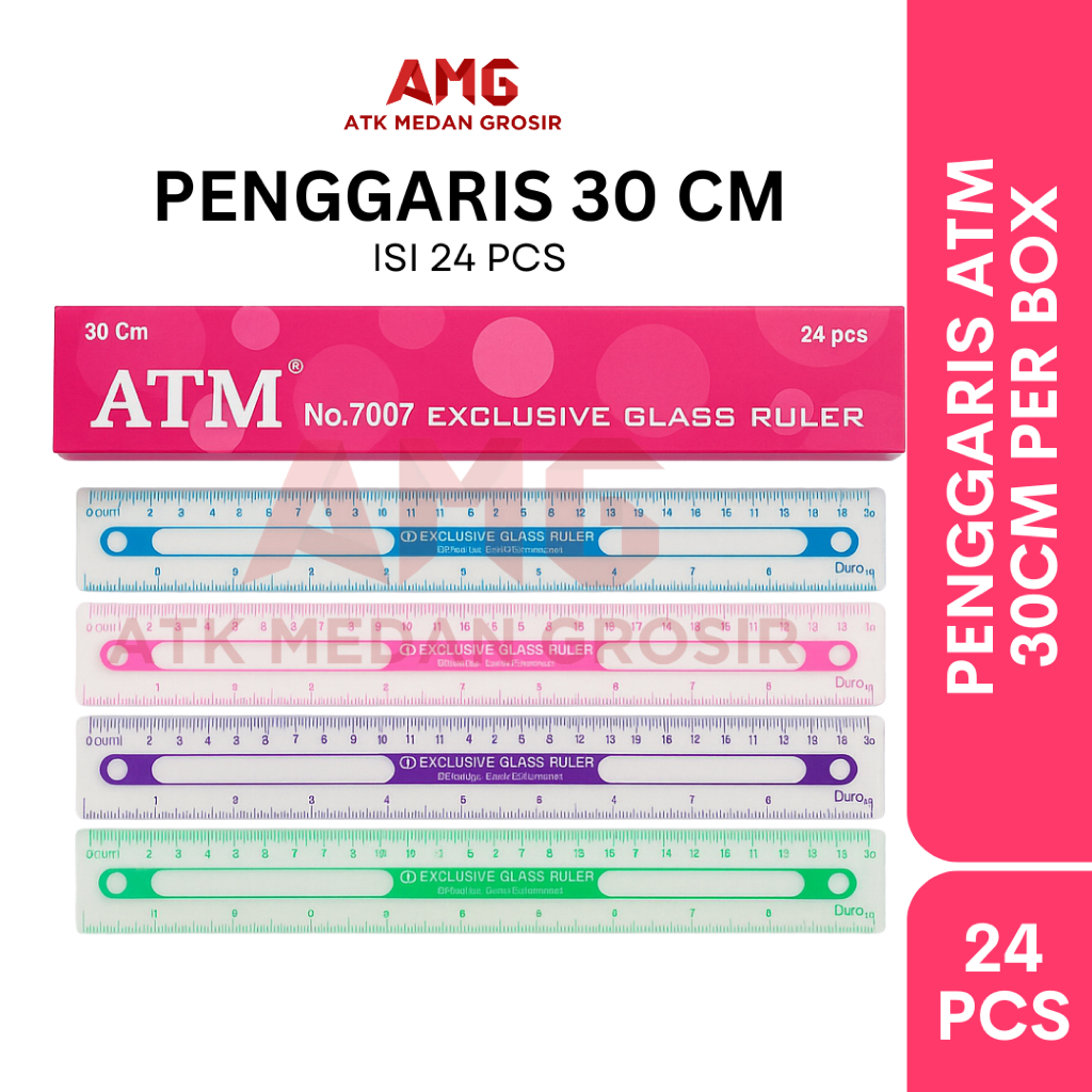 

PENGGARIS MURAH ATM 30CM PER BOX ISI 2 LUSIN 24PCS
