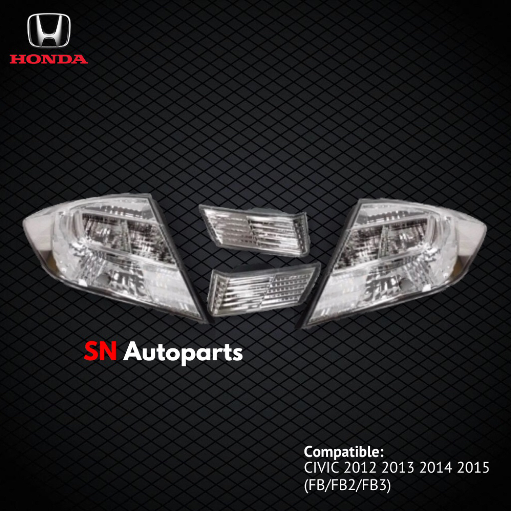 Stop Lamp Lampu Belakang Civic FB FB2 FB3 2012 2013 2014 2015 Clear Transparan Albino