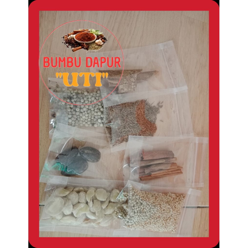 

(Bumbu Dapur Uti) Bumbu dapur/rempah rempah /bumbu masak butiran kemasan Standing pouch