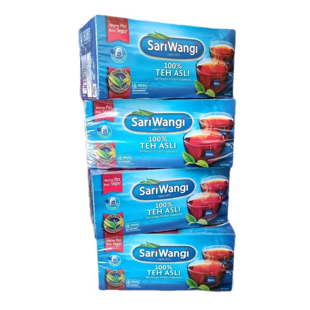 

[PAKET 4 PCS] SARIWANGI Teh Hitam Pilihan Kemasan Kotak 25s x 1.85gr