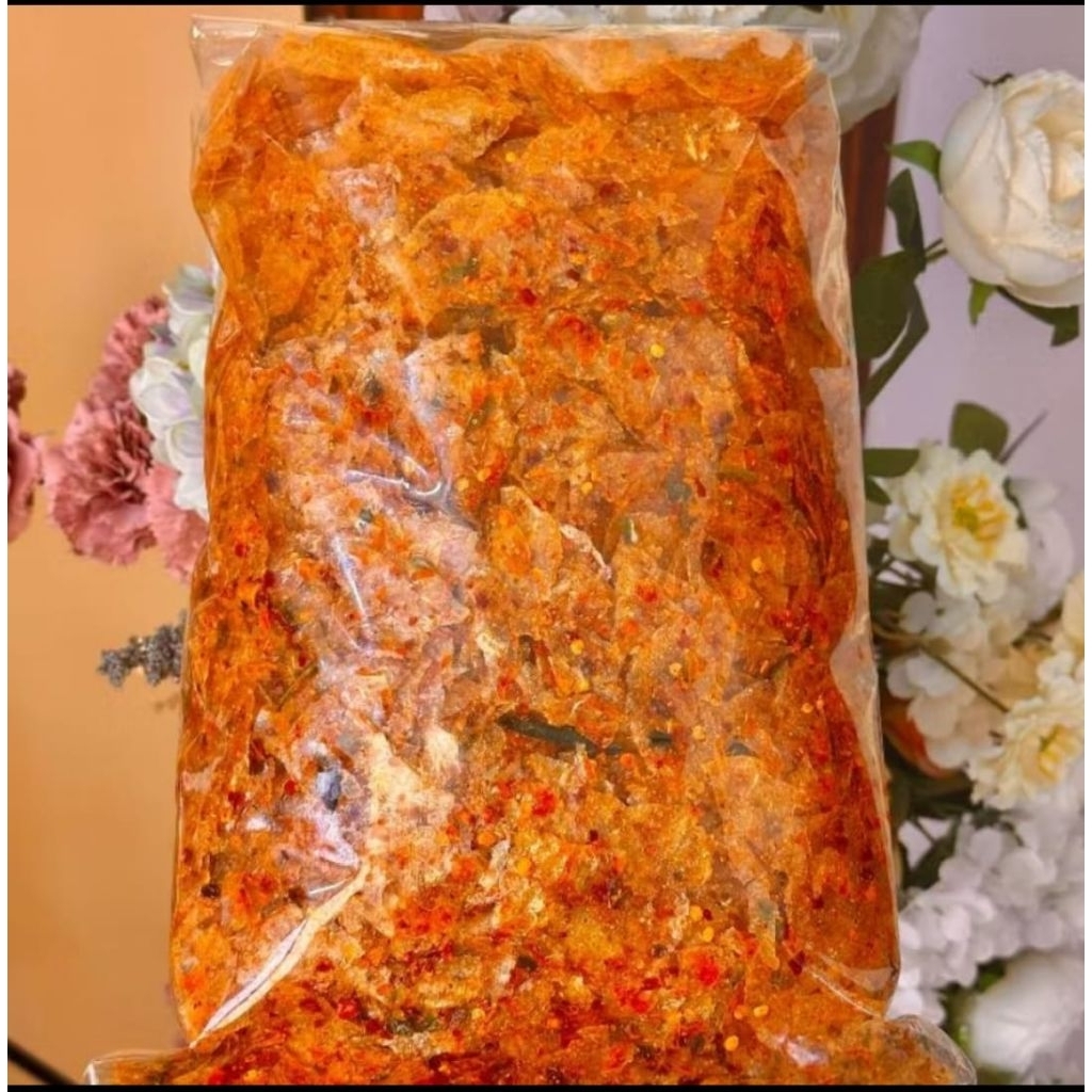 

keripik kaca kemasan 500 gram pedas daun jeruk CIKRUH