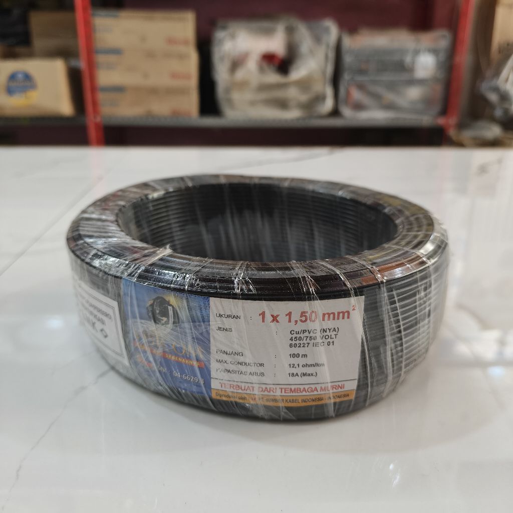 Kabel Tunggal NYA Visicom 1x1,5 mm 100 Meter