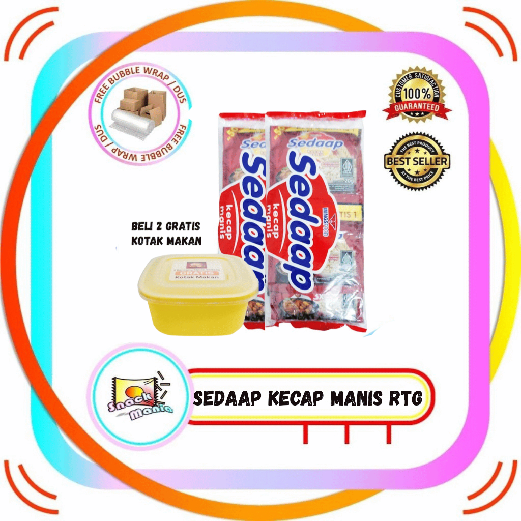 

Sedaap Kecap Manis SEDAP 20 gr x 12 sachet RENTENG Buy 2 Free Kotak Makan (Selama Persediaan Masih Ada)