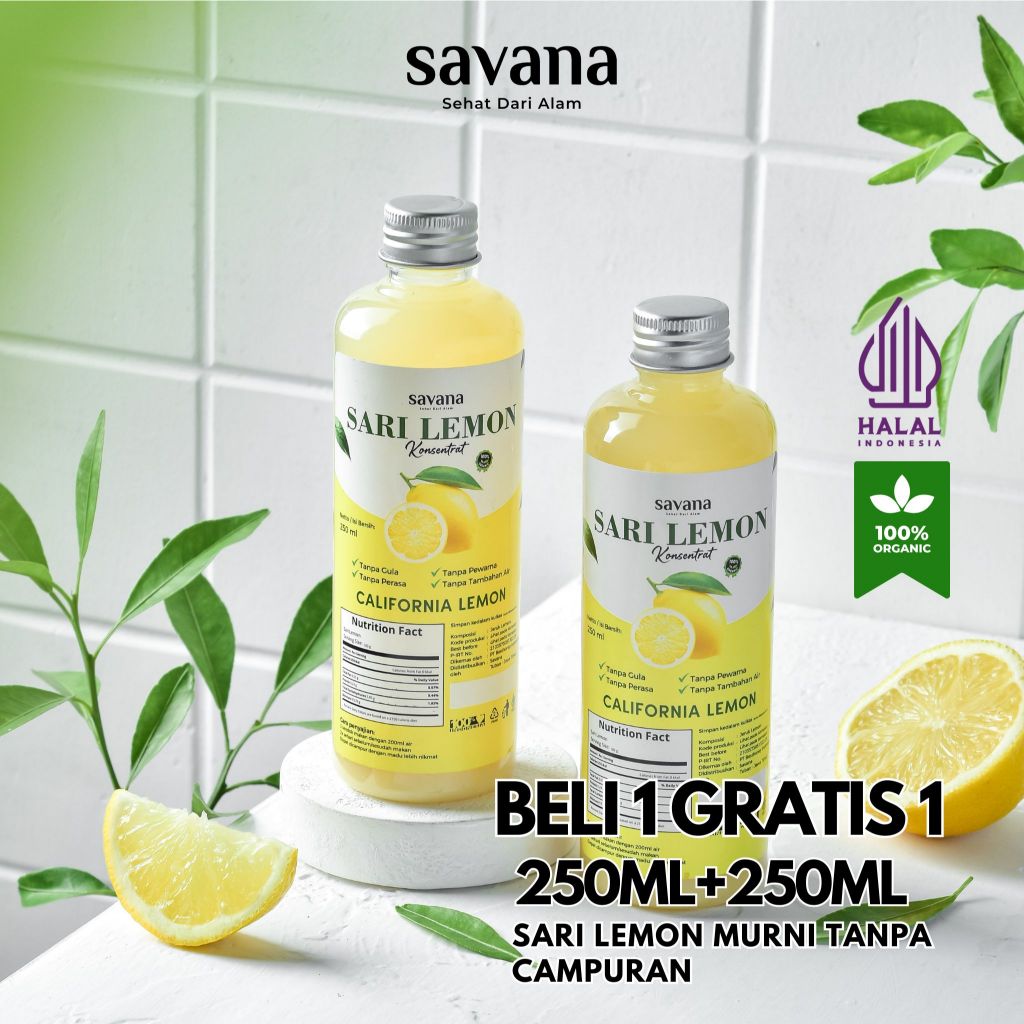 

Sari Lemon Murni Beli 1 Gratis 1 250ml - Savana Healthy