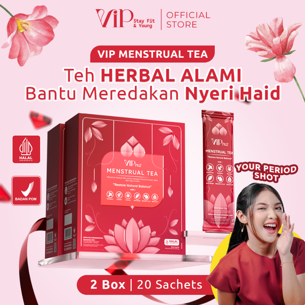 

VIP Minuman Herbal melancarkan HAID 2 BOX isi 20 Sachet | Untuk Wanita Nyeri HAID | Menstrual