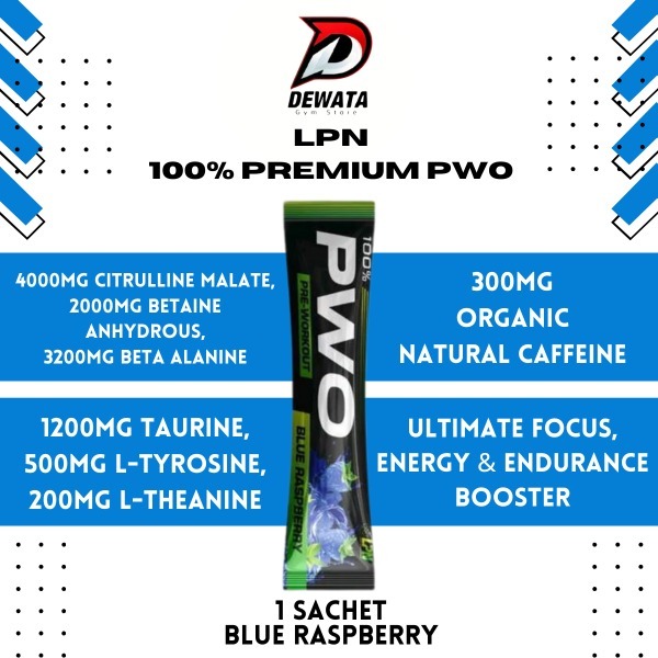 LPN Pwo 100% Premium Pre-Workout 1 sachet With L-Citrulline