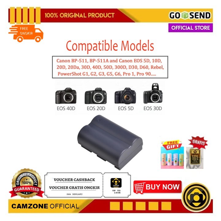 JENIS Battery Pack for Canon EOS 30D/40D Kamera