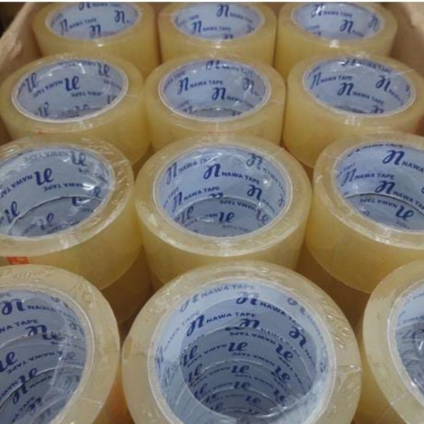 

LAKBAN BENING NAWA TAPE 1 DUS 100 YARD ISI 72 ROLL EKONOMIS