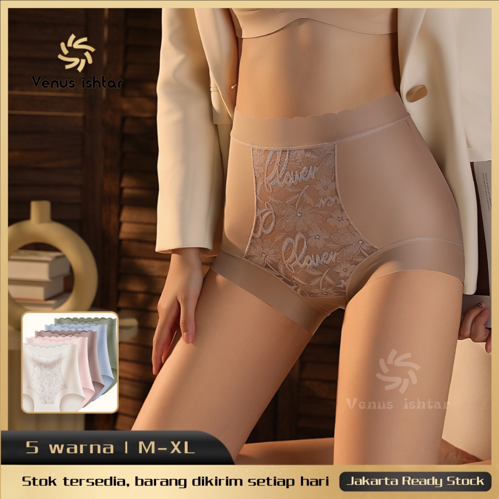 【Venus ishtar】Jakarta Ready Stock Celana Dalam Sutra Es CD Antibakteri 7A untuk Wanita Celana dalam 