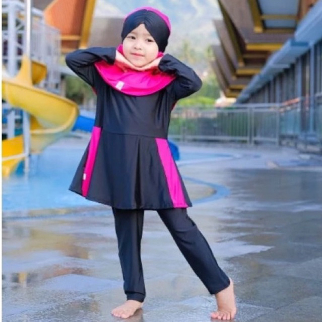 Baju renang anak muslima usia 1 2 3 6 7 tahun Pekanbaru