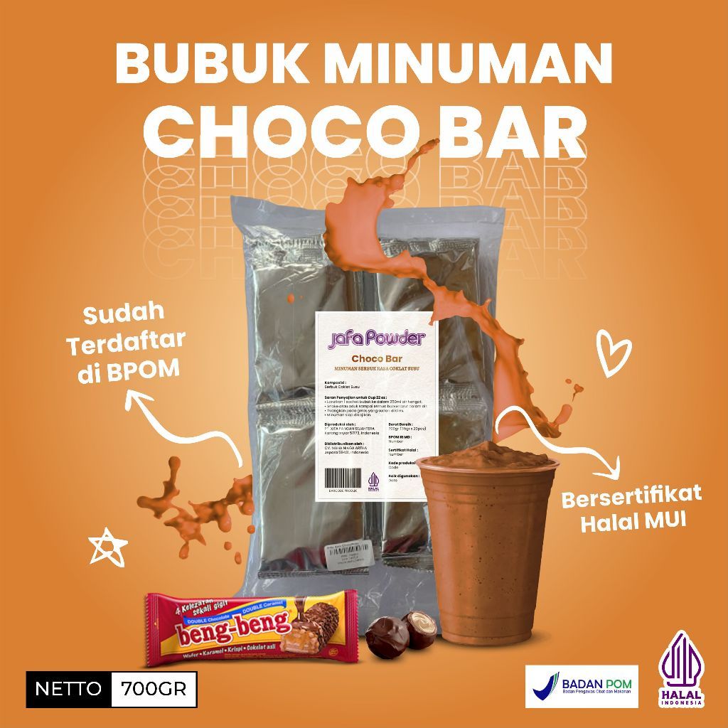 

BELI 2 GRATIS 1 Bubuk Minuman Rasa Coklat Choco Bar 700 Gram - Bubuk Minuman Premium Rasa Beng Beng