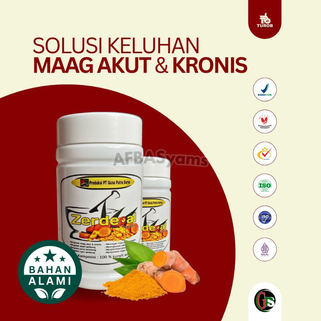 

TUROB Zerdecal Solusi Herbal Atasi Asam Lambung, Maag, Gerd, Tukak Lambung