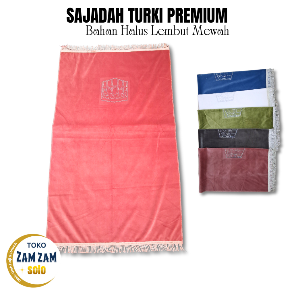 Sajadah Turki Premium Arbain 70x110 – Lembut Tebal Bulu Halus Anti Slip High Quality