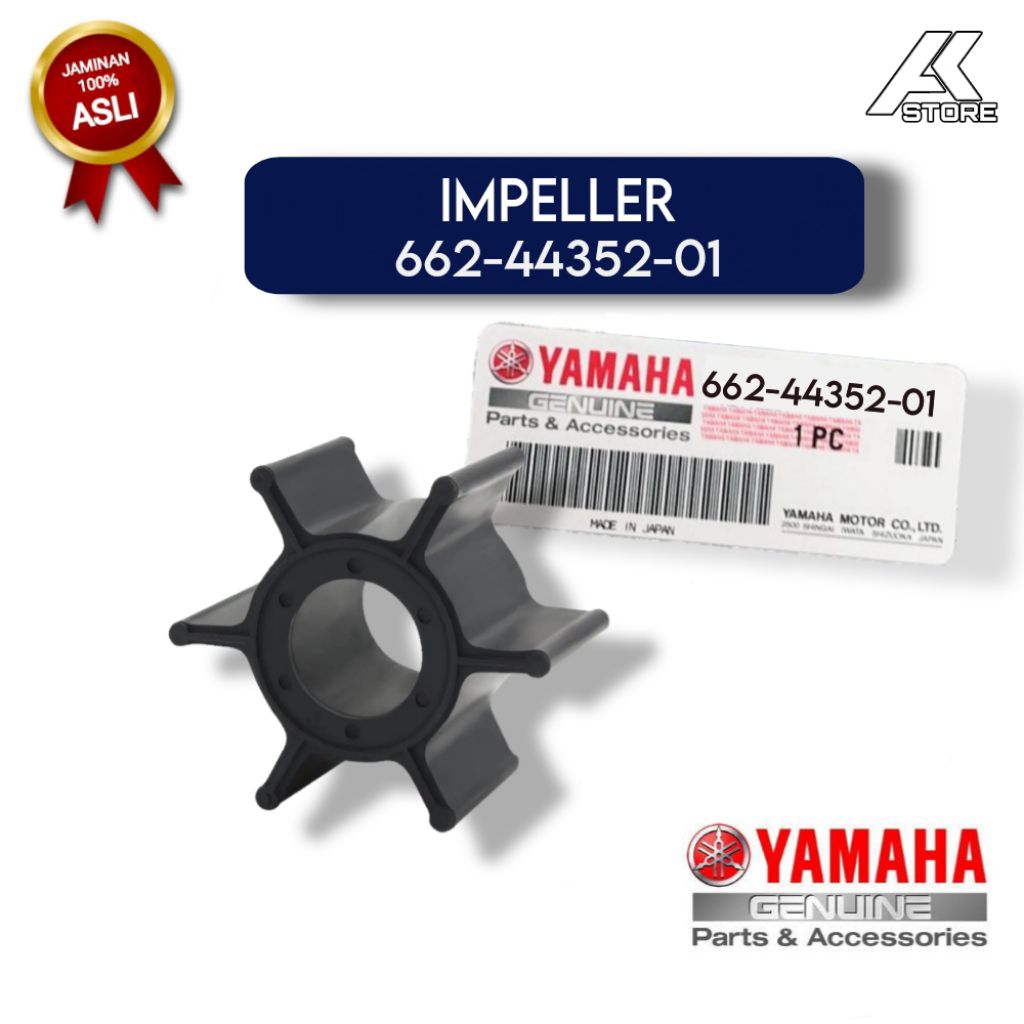 IMPELLER 662-44352-01 | Impeller wayer mesin tempel Yamaha 8PK