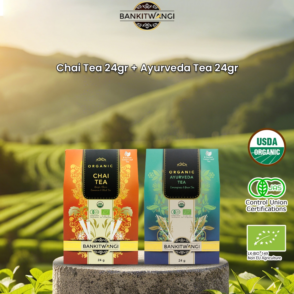 

Paket Bundling Bankitwangi Organic Chai Tea 24gr + Ayurveda Tea 24gr