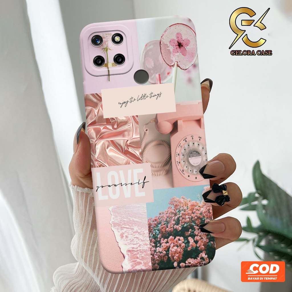Softcase Realme C25Y - Geloracase - Casing Realme C25Y - Motif case Aesthetic - Realme - Softcase Re