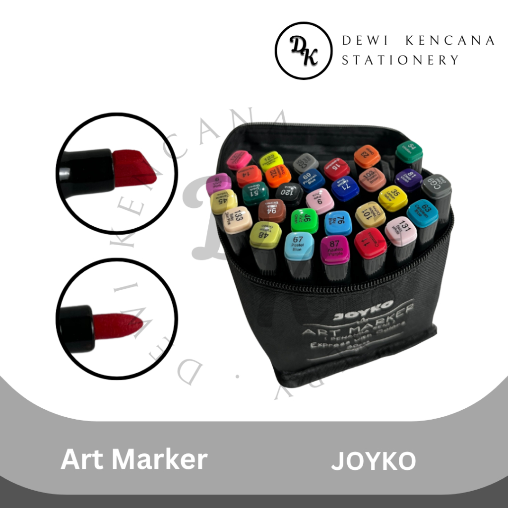 Spidol Penanda Seni Waterbased Joyko Art Marker ARMK-74-30 1 set 30 warna