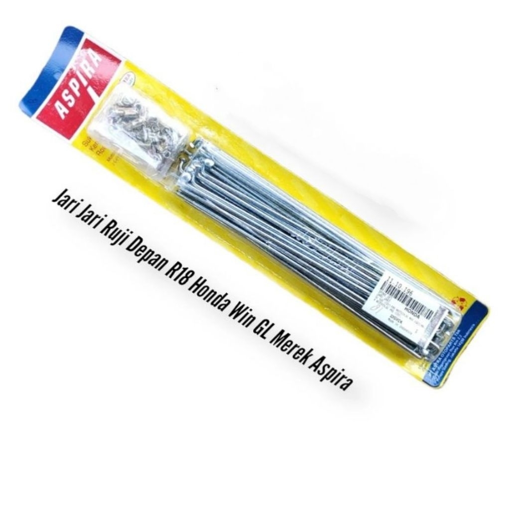 Jari Jari 196 ASPIRA Ruji Honda Win CB GL 100 Pro Max Tiger Rx King Jeruji Velg Roda Depan