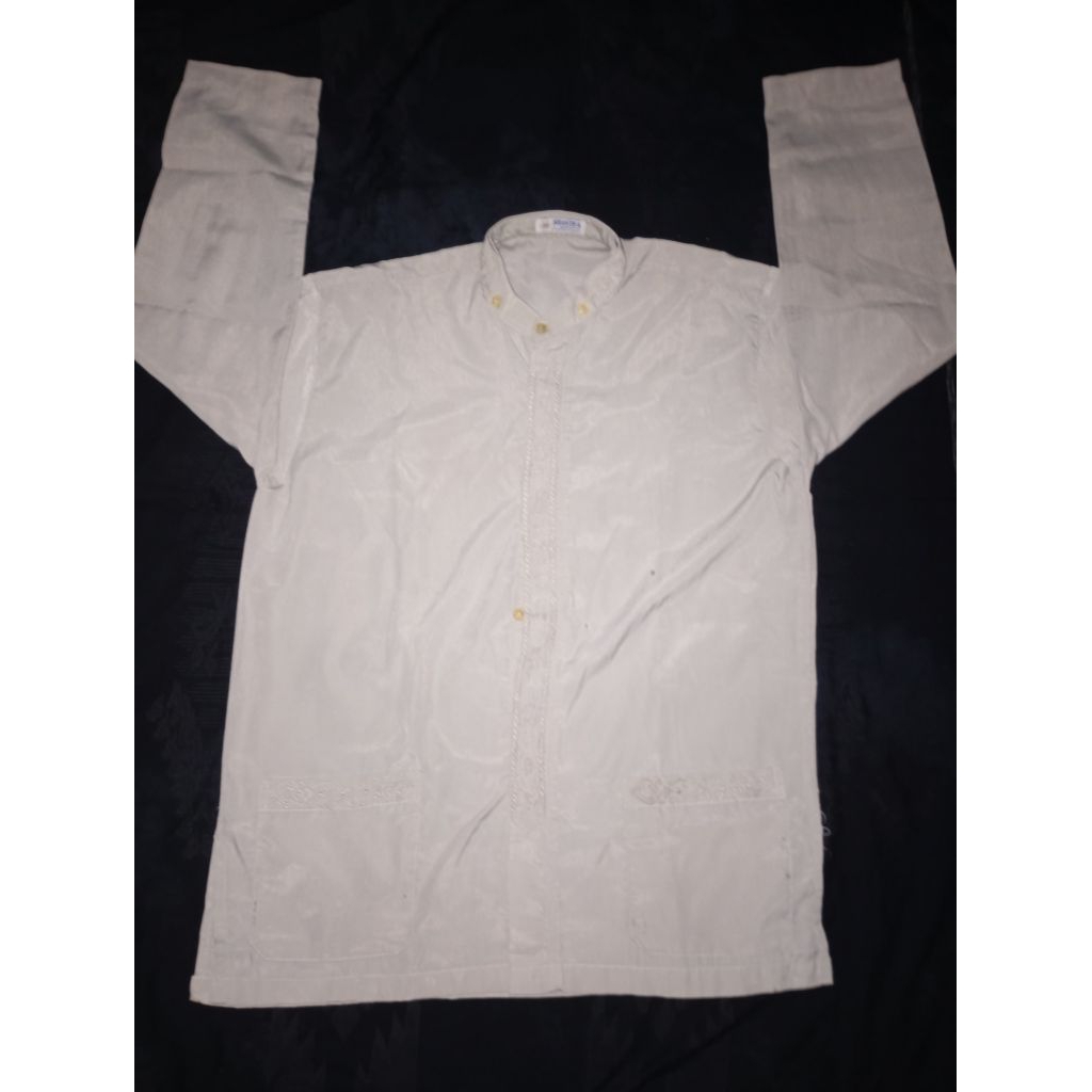 Baju Muslim Koko Pria Shafira Cream Size L Second
