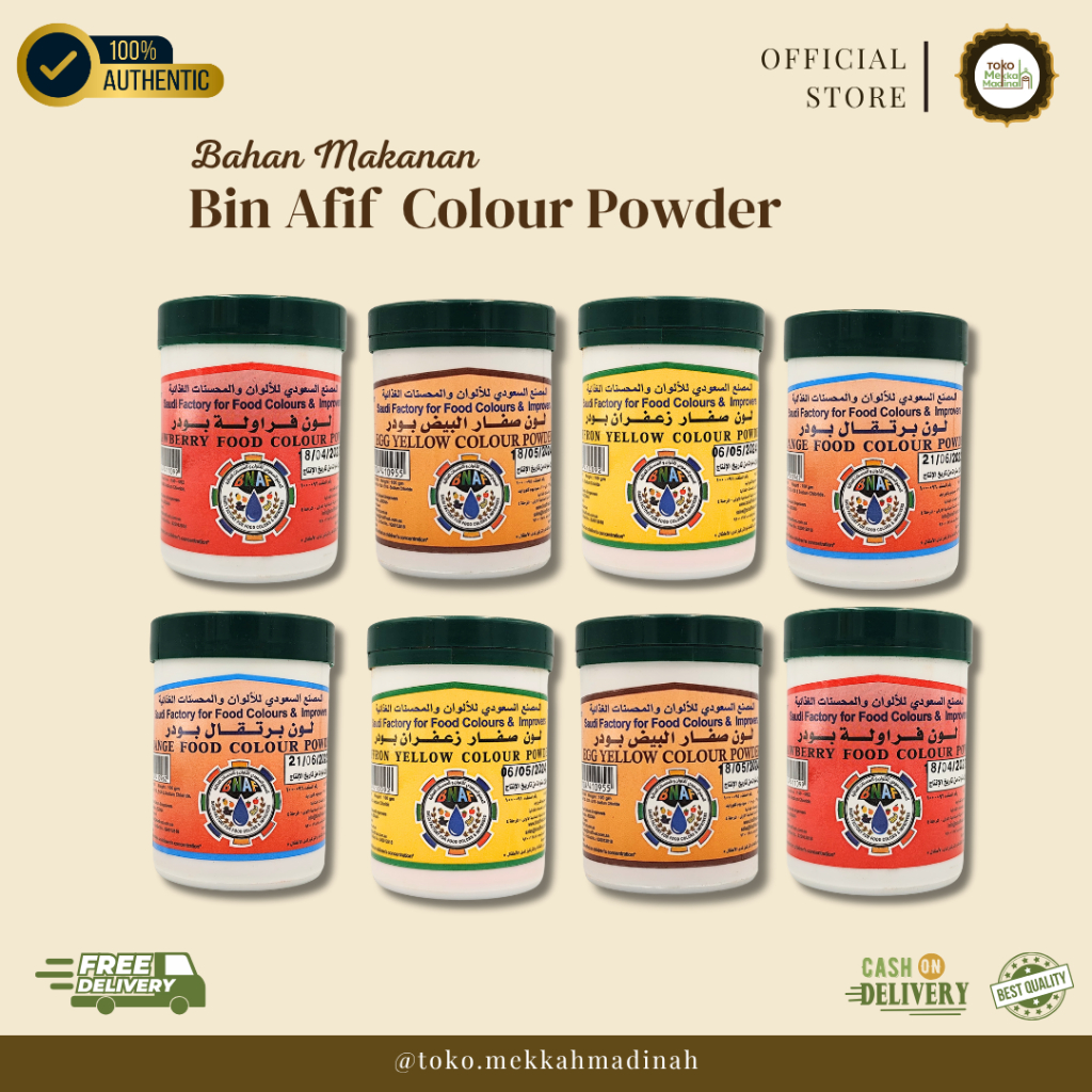 

Bin Afif - Colour Powder, Pewarna Makanan Bubuk, Nasi Mandhi