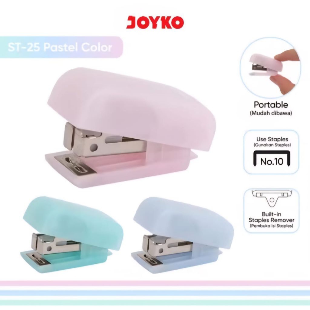 

Stapler Joyko ST 25 Pastel Color 1pcs