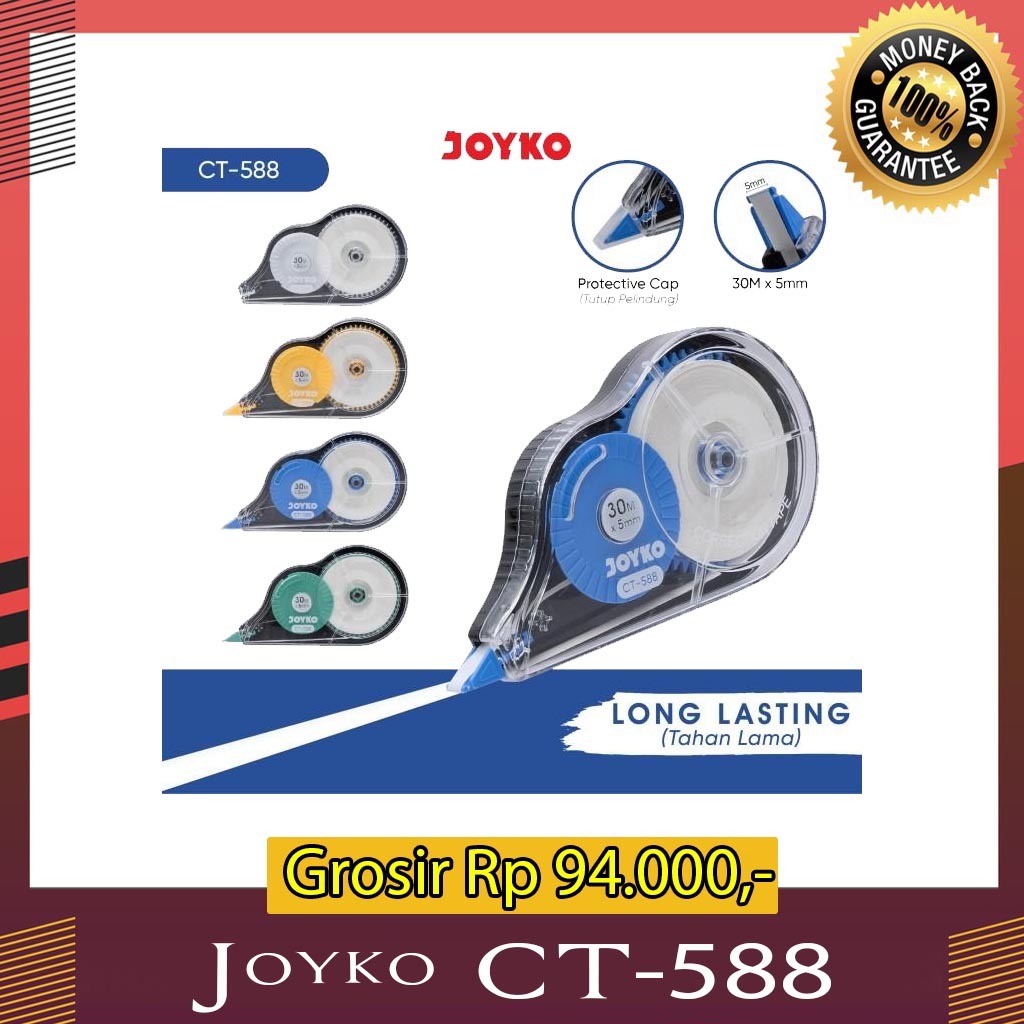 

[ 12 Pcs ] Joyko Correction Tape CT-588 30 M x 5 mm