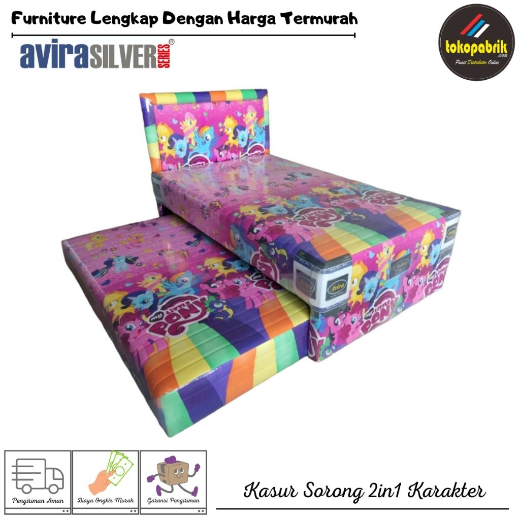 Kasur Sorong 2in1 Minimalis / Kasur Sorong Karakter Murah Bandung Cimahi Sumedang