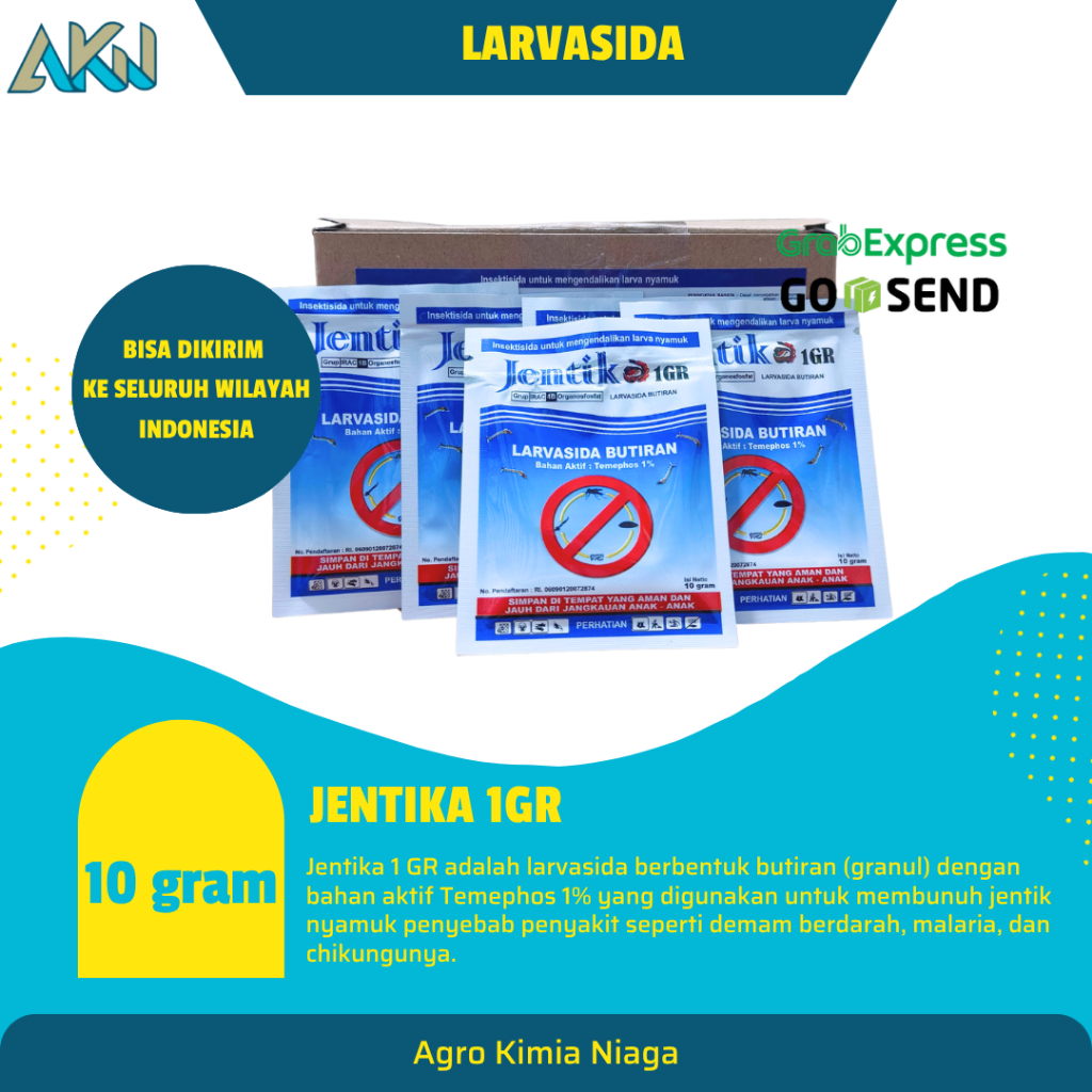 Larvasida Basmi Jentik Nyamuk Jentika Temphos Kemasan 10 gram