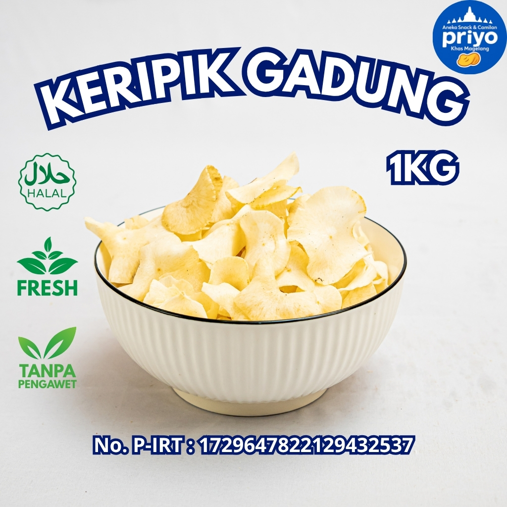 

Keripik Gadung 1Kg Priyo Snack Khas Magelang Renyah Gurih Halal Tanpa Pengawet