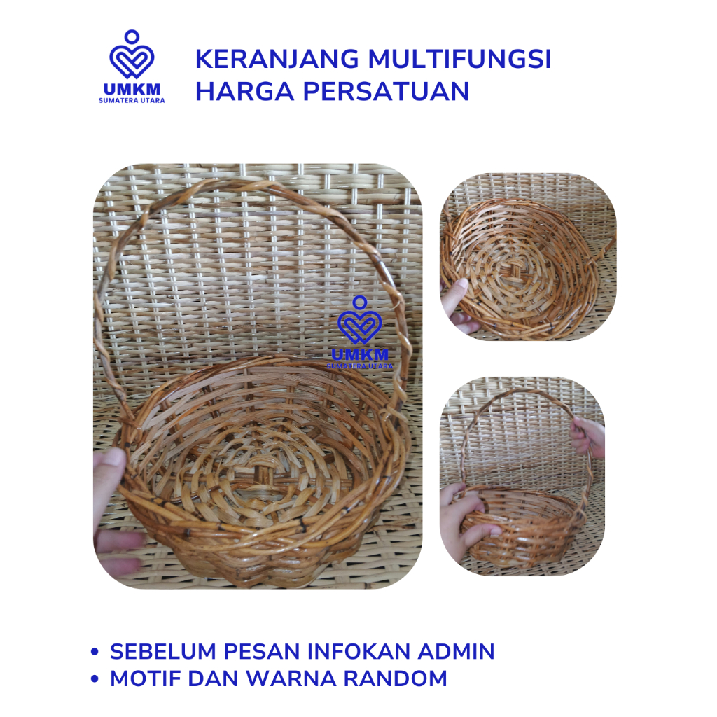 Keranjang Rotan / Parcel Rotan / Parcel Buah Rotan / Parcel Telur Rotan / Keranjang Multifungsi / Ke