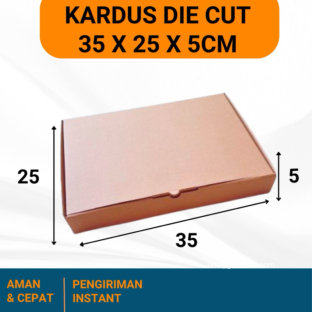 

KARDUS 35x25x5 cm / BOX KARTON CORUGATED DIE CUT E-FLUTE
