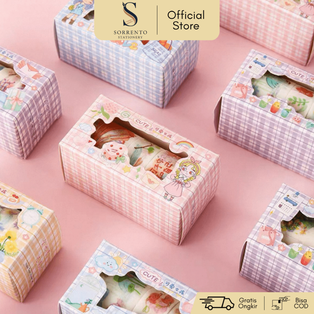 

Set 5 Roll Washi Tape Karakter - Stiker Selotip Dekorasi Jurnal