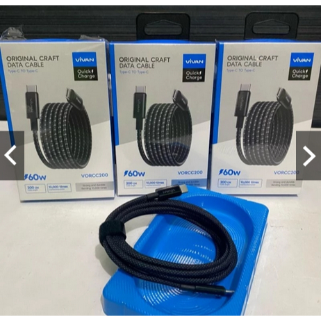 VIVAN VORCC200 ORIGINAL CRAFT DATA CABLE Type-C To Type-C 60W 200Cm