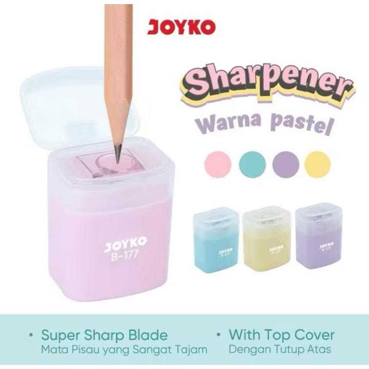 

( 1 BIJI ) Rautan Serutan Sharpener B-177 PASTEL COLORS JOYKO
