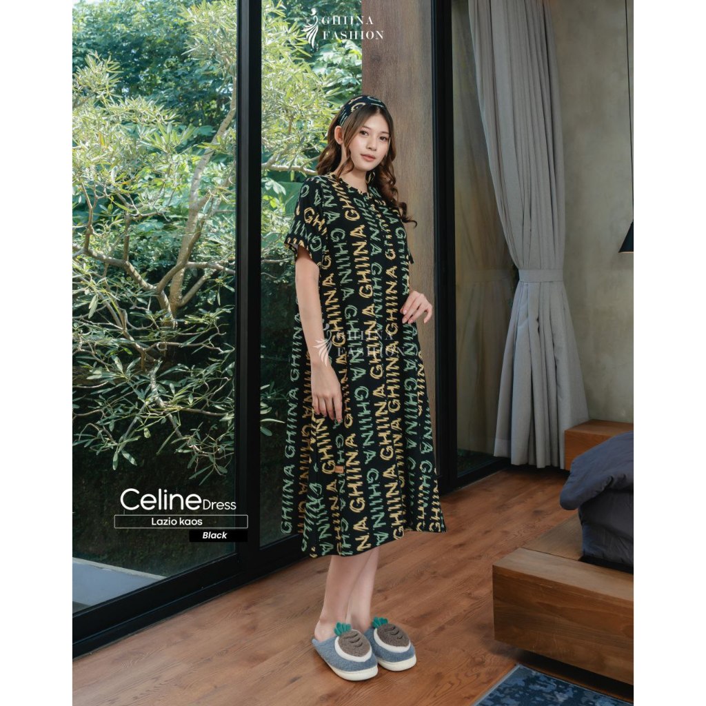 Celine dress by ghiina fashion daster kaos rumah daily wear termurah