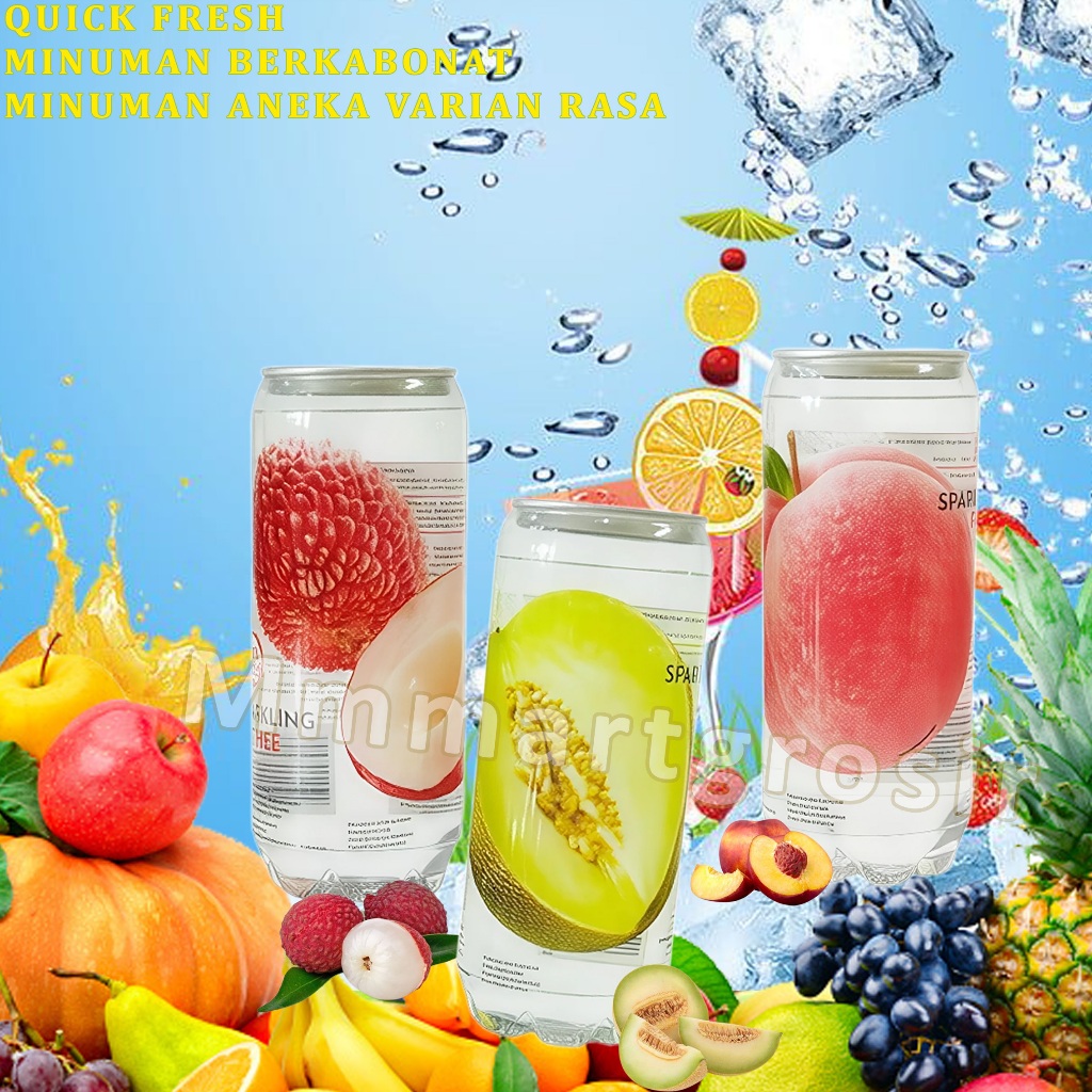 

Quick Fresh / Minuman Sparkling Berkarbonat / Minuman Aneka Varian Rasa Buah / 350ml