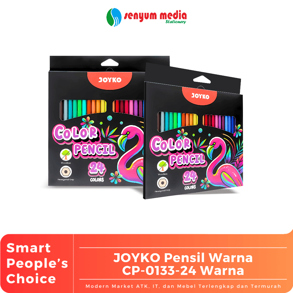 

JOYKO - Pensil Warna CP-0133-24 Warna | pensil warna sekolah ( 1 pcs 24 warna ) (S:PCS)
