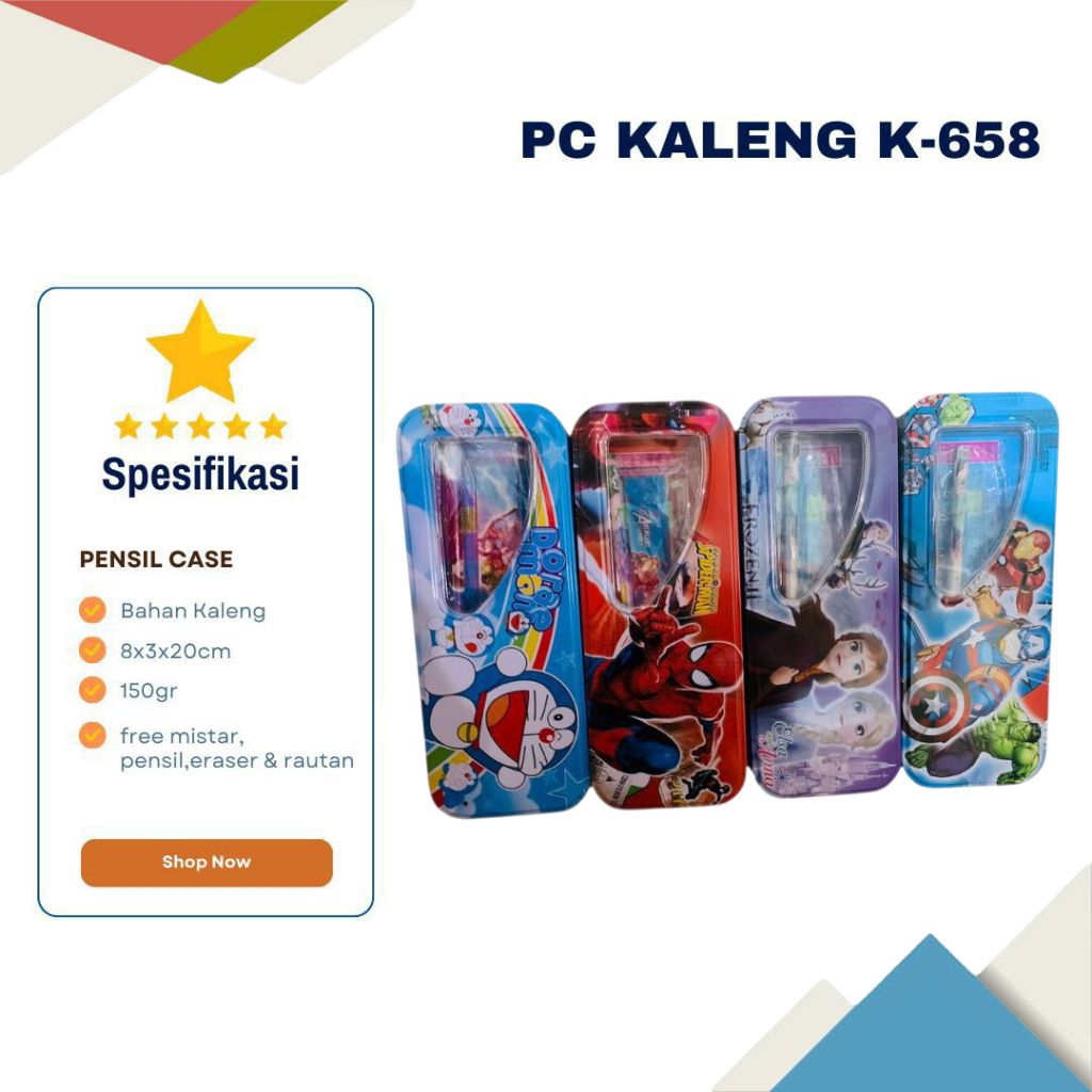 

Kotak pensil kaleng set K-658