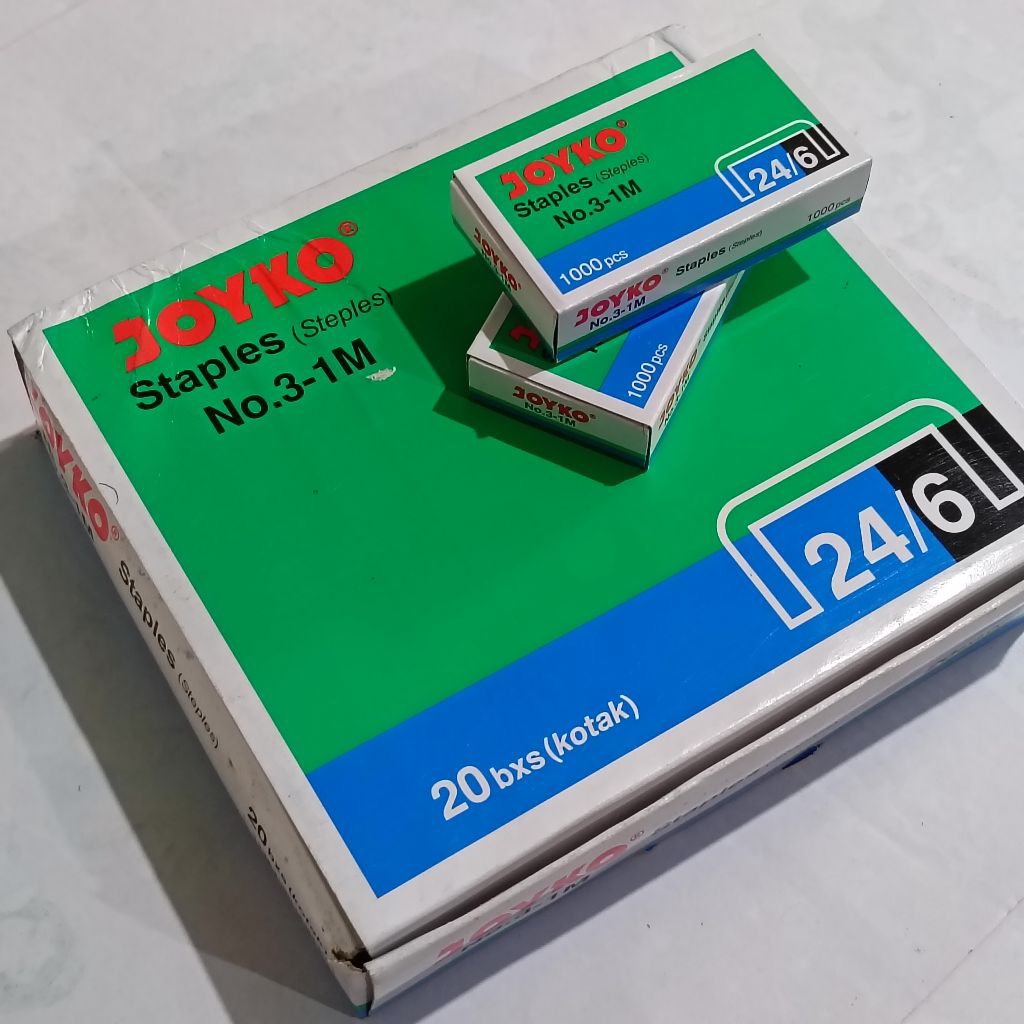 

ISI STAPLES JOYKO NO.3-1M 1 PAK (20 BOX KECIL)