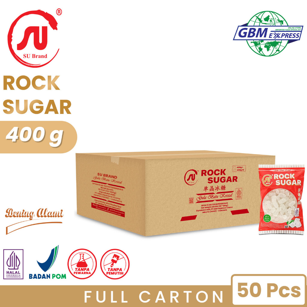 

SU Brand Gula Batu Kristal L 400g - Full Carton x 50 Pcs