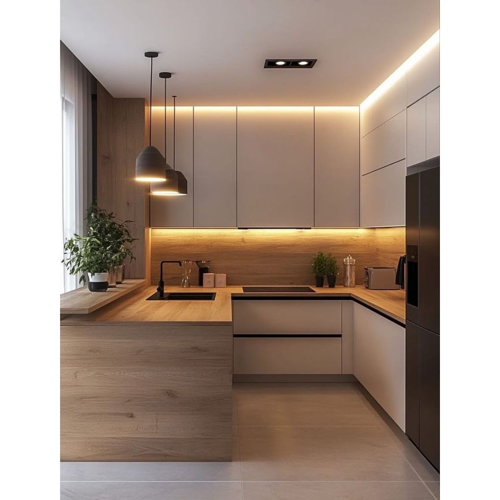 kitchen set minimalis, meja dapur minimalis