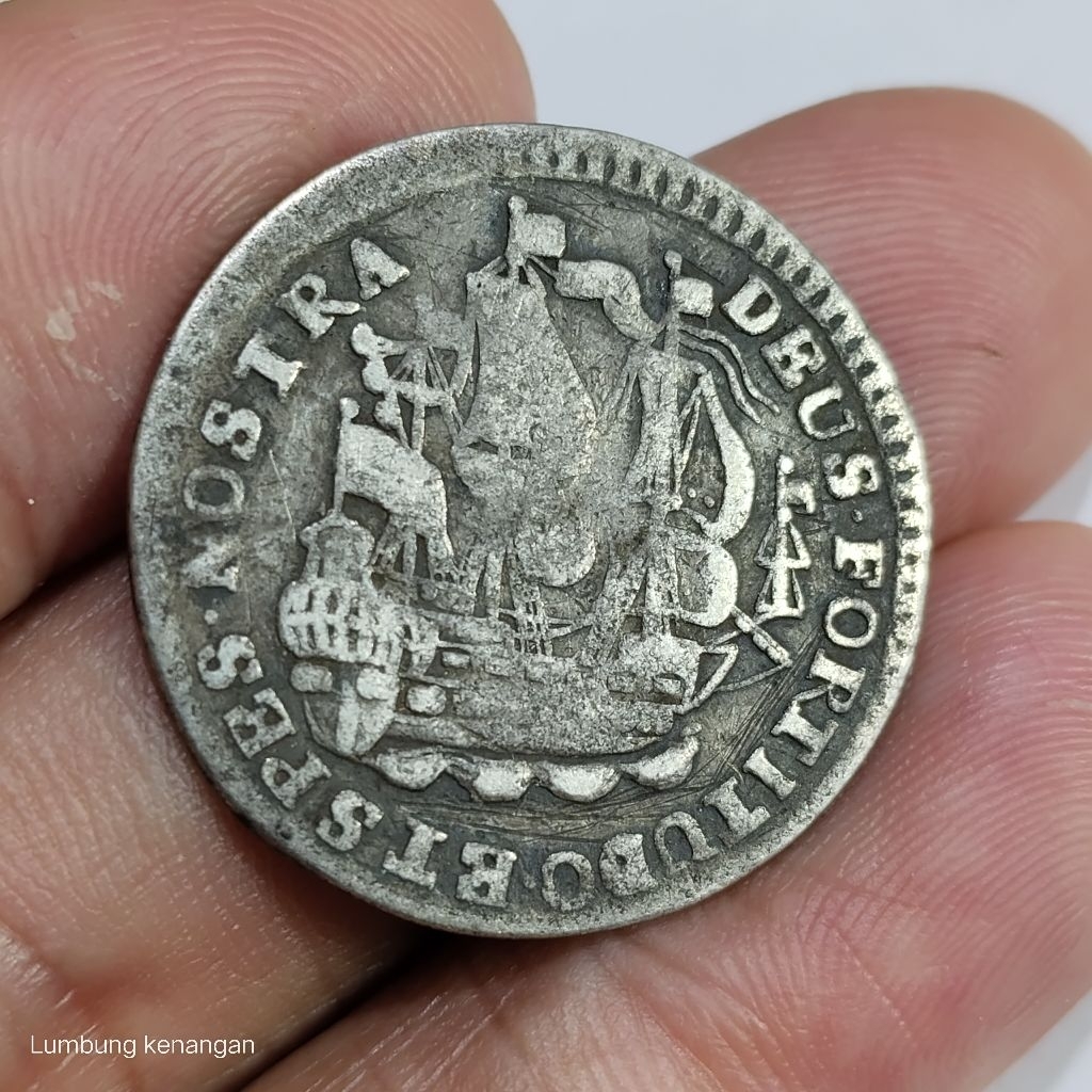 koin Silver 6 Stuiver West Friesland 1755 koin perak