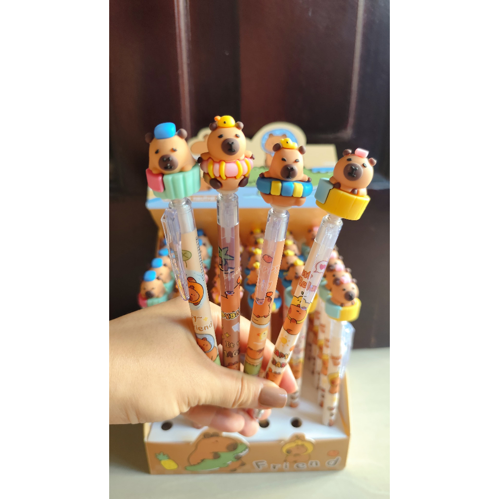 

GEM - PULPEN CETEK KEPALA KARET CAPYBARA | PULPEN TINTA HITAM | ALAT TULIS SEKOLAH | PEN CAPYBARA | PEN LUCU