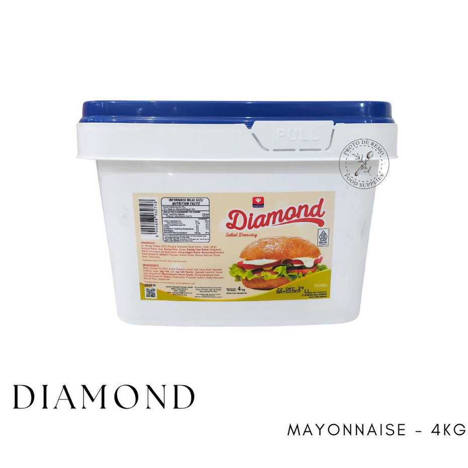 

Diamond Mayonaise Salad Dressing 4 Kg / Kotak Diamond Mayonaise 4kg