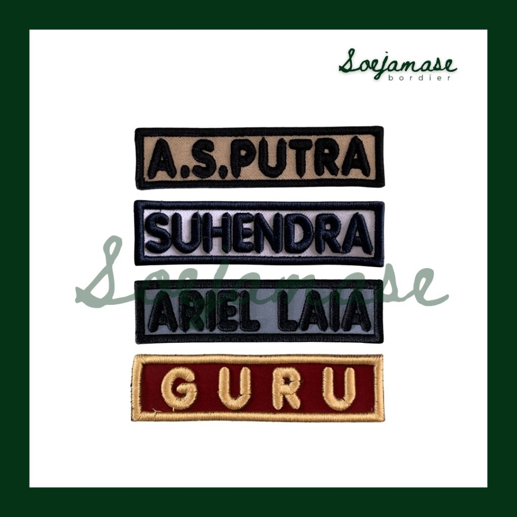 BORDIR/PATCH/ATRIBUT/BET NAMA TIMBUL