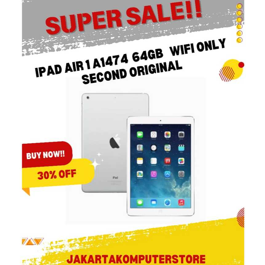 Promo Termurah Ipad air 1 A1474 | Ipad air  IPAD AIR 2A1566 gray  ipad air 3  A2123 Second original