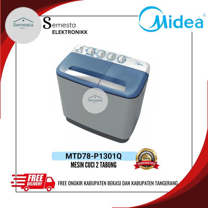 Midea MTD78P1301Q Mesin Cuci 2 tabung MTD 78 P1301Q Mesin Cuci Twin Tub 6 kg