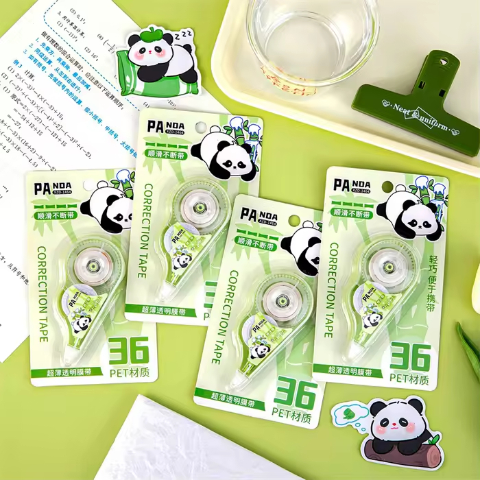 

[cod bisa] tipe x kertas perlengkapan anak sekolah penghapus pulpen motif panda correction tape