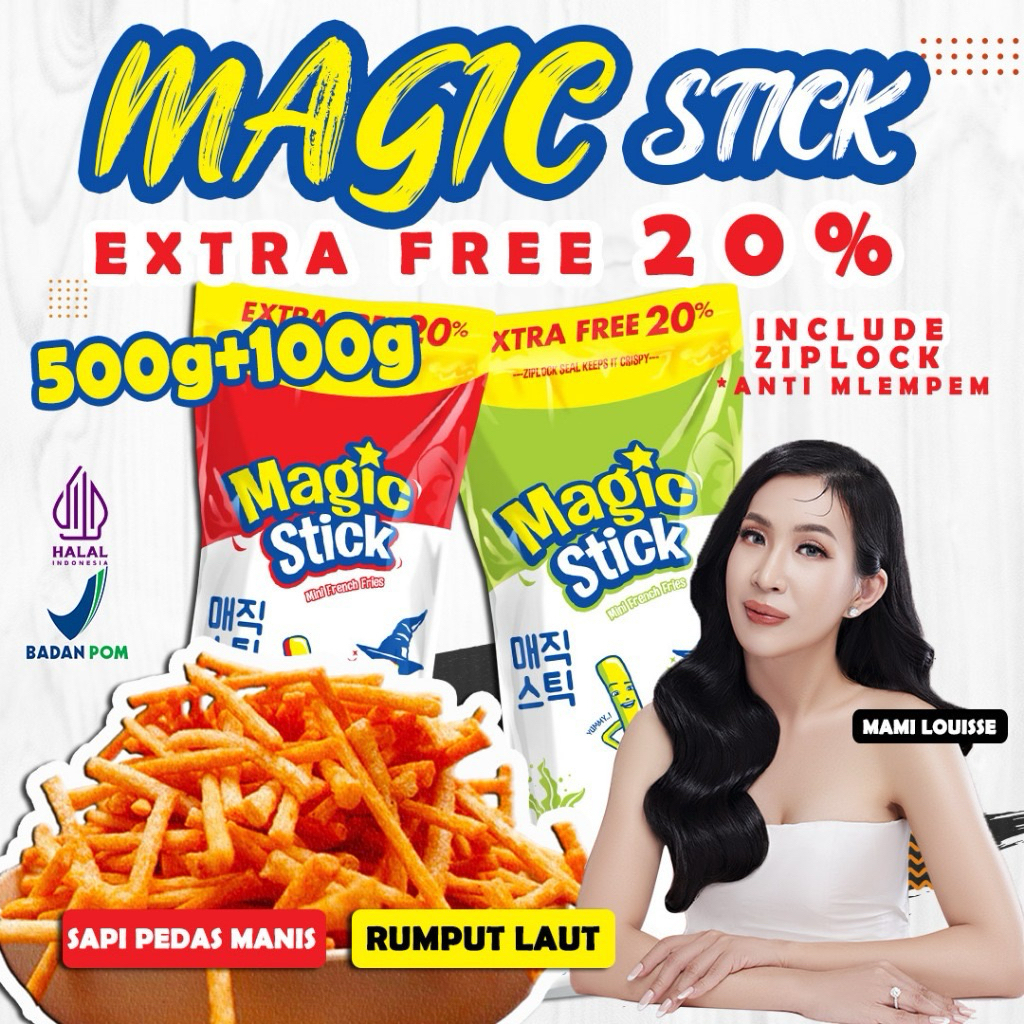 

MAGIC Stick Snac Korean Snack Extra Free 20% @600 Gram