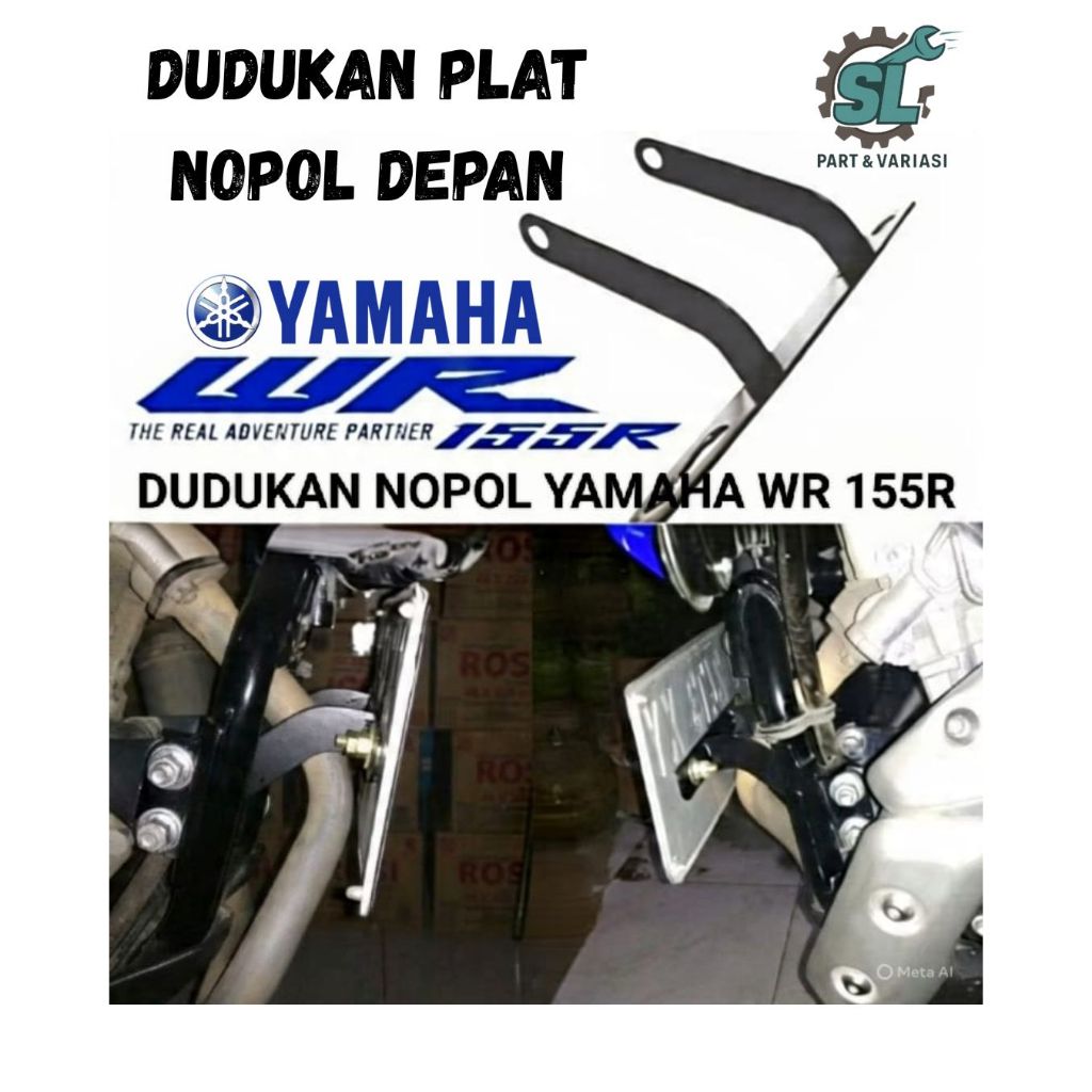 Dudukan Plat Nomor Depan Yamaha WR155 / Dudukan Plat Nomor WR155